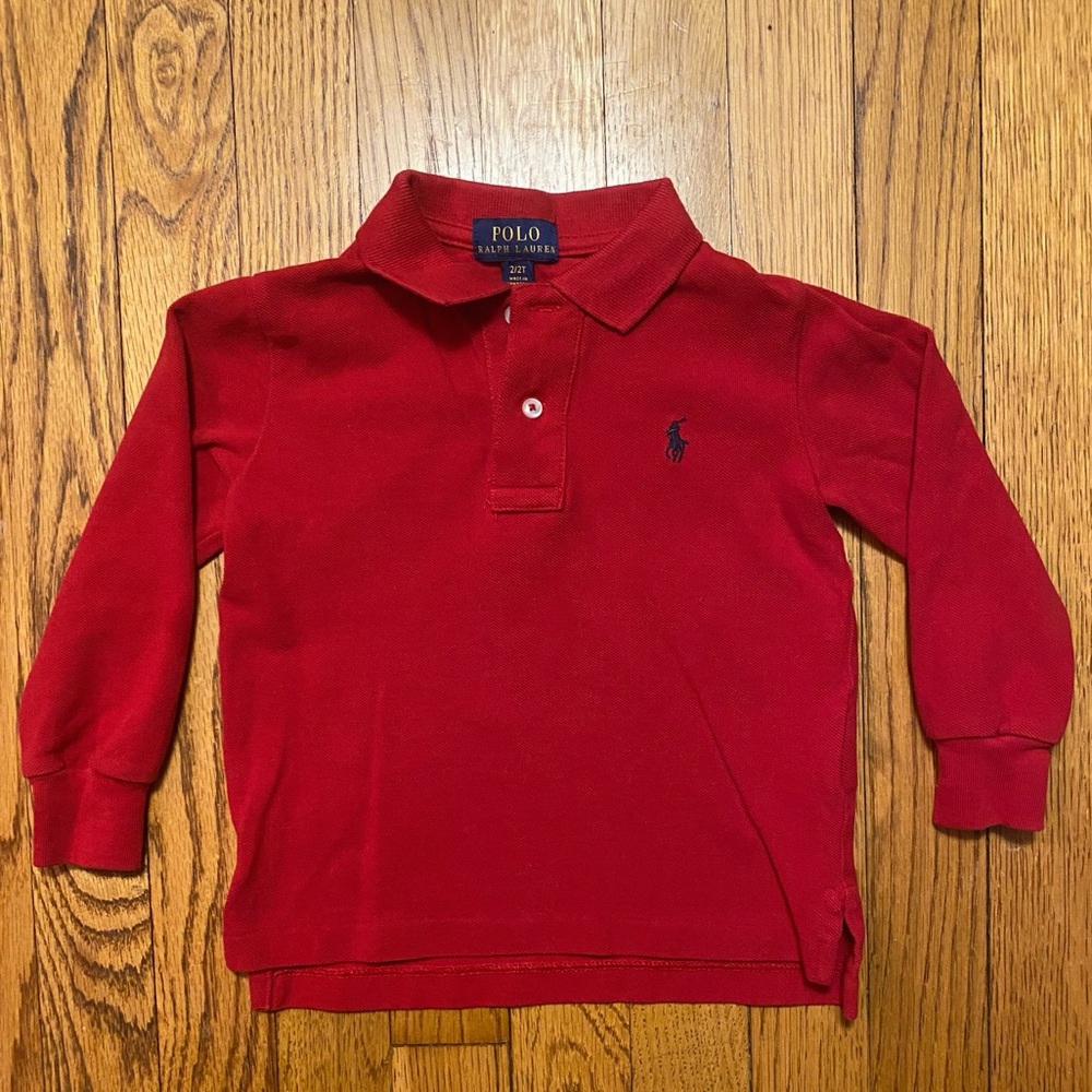 Polo Red Collared Shirt (Toddler Boys: 2T)